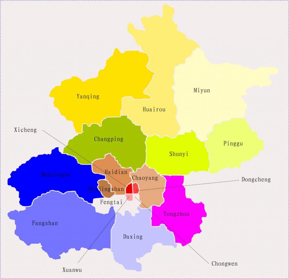 Peking Čína mapě
