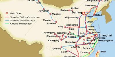 Shanghai train mapě