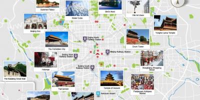 Peking místa zájmu na mapě