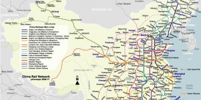 Peking železniční mapě