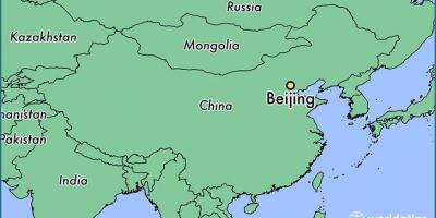 Mapa Číny ukazuje Pekingu