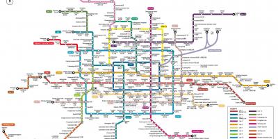 Mapa metro v Pekingu stanice