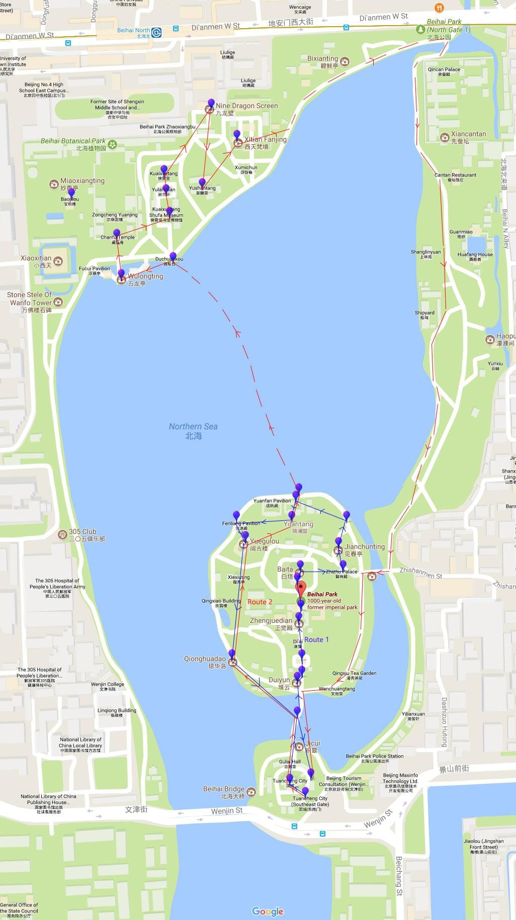 mapa beihai park