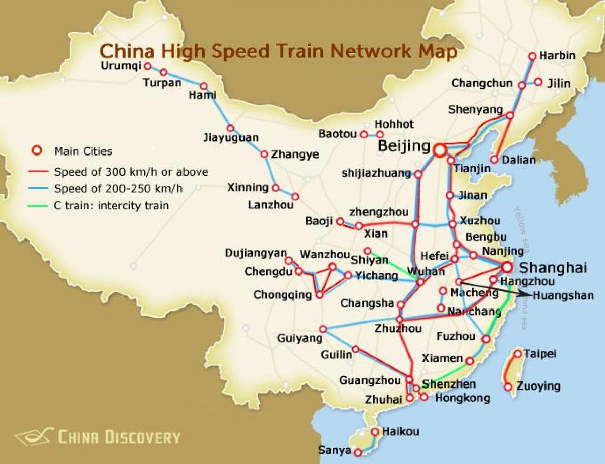 shanghai train mapě