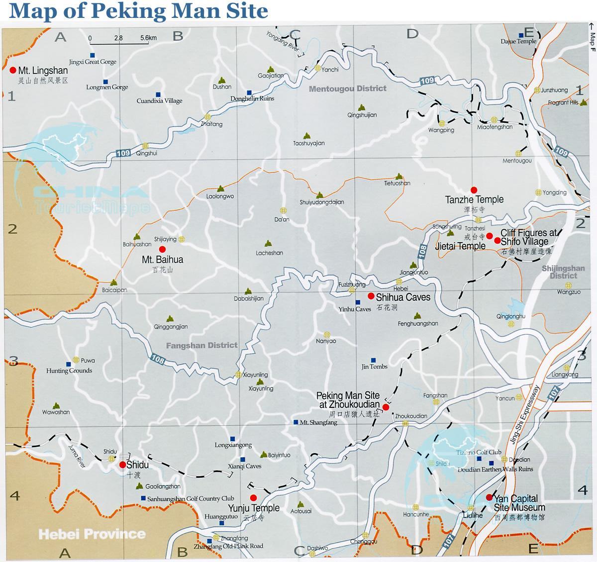 mapa Pekingu