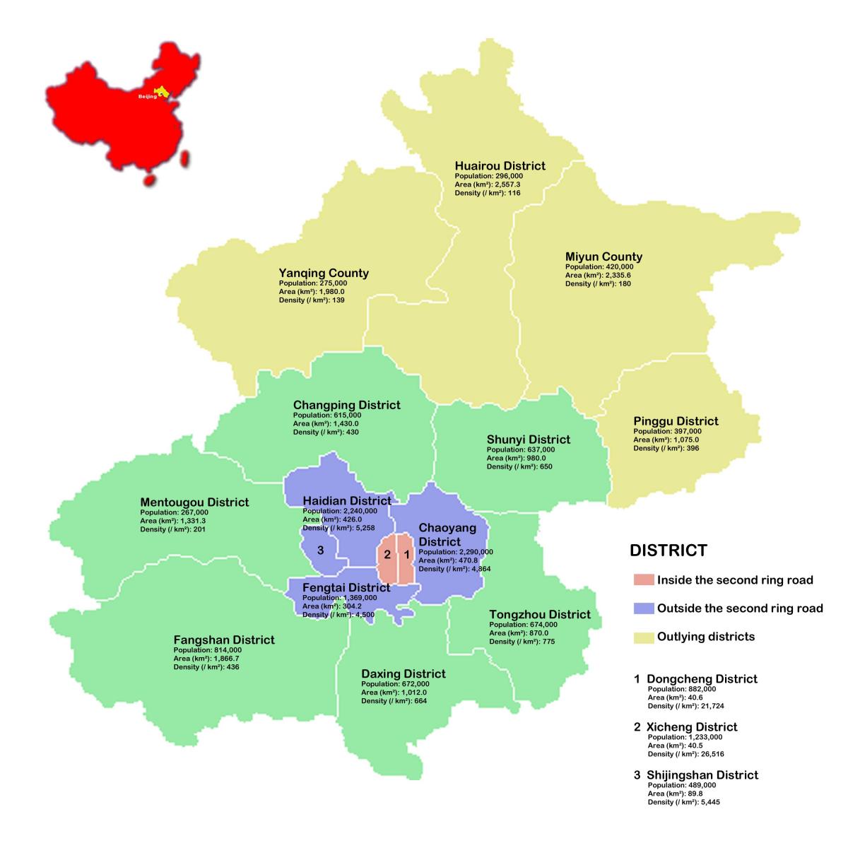 Peking okolí mapě
