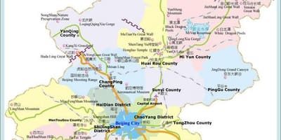 Mapa Pekingu oblasti