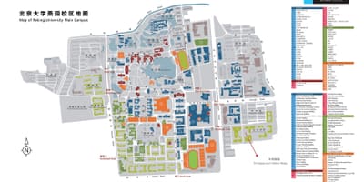Peking university campus mapa